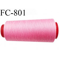 CONE 1000 m fil Polyester n° 120 rose malabar longueur 1000 mètres fil européen bobiné en France certifié oeko tex