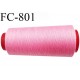 CONE 5000 m fil Polyester n° 120  rose malabar longueur 5000 mètres fil européen bobiné en France certifié oeko tex