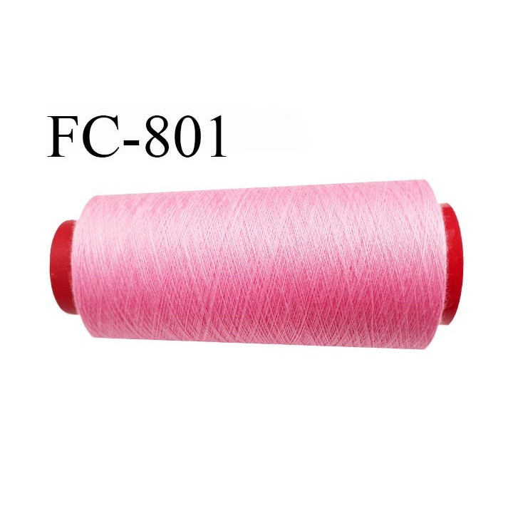 CONE 5000 m fil Polyester n° 120  rose malabar longueur 5000 mètres fil européen bobiné en France certifié oeko tex