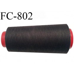 CONE 5000 m fil Polyester n° 120  marron foncé longueur 5000 mètres fil européen bobiné en France certifié oeko tex