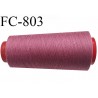 CONE 1000 m fil Polyester n° 120 rose balais longueur 1000 mètres fil européen bobiné en France certifié oeko tex