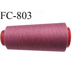 CONE 2000 m fil Polyester n° 120  rose balais longueur 2000 mètres fil européen bobiné en France certifié oeko tex