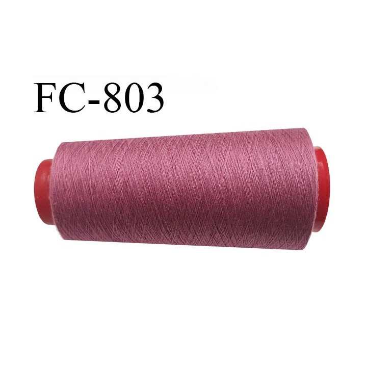 CONE 5000 m fil Polyester n° 120  rose balais longueur 5000 mètres fil européen bobiné en France certifié oeko tex