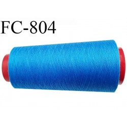 CONE 5000 m fil Polyester n° 120  bleu lumineux longueur 5000 mètres fil européen bobiné en France certifié oeko tex