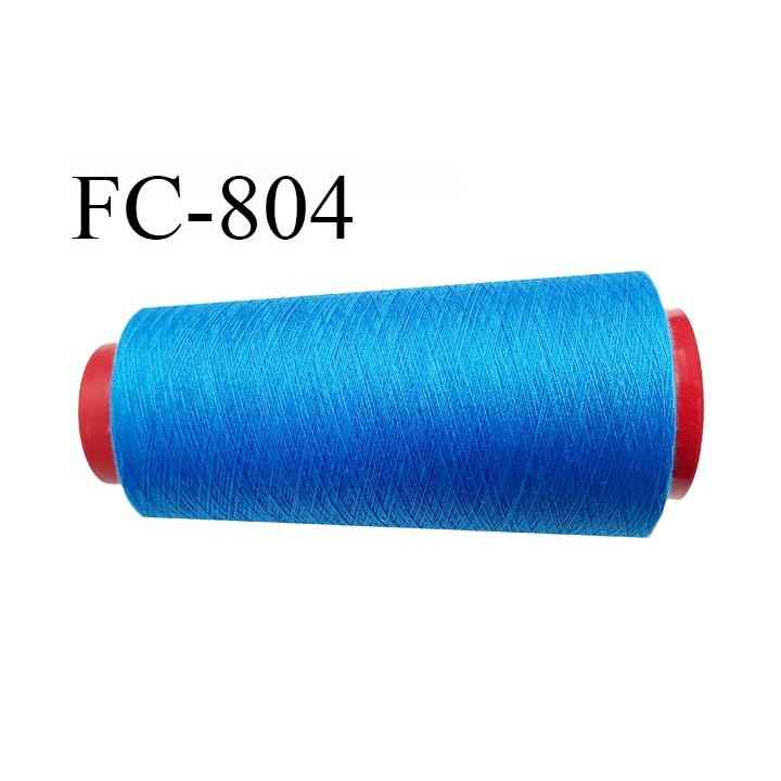 CONE 5000 m fil Polyester n° 120  bleu lumineux longueur 5000 mètres fil européen bobiné en France certifié oeko tex
