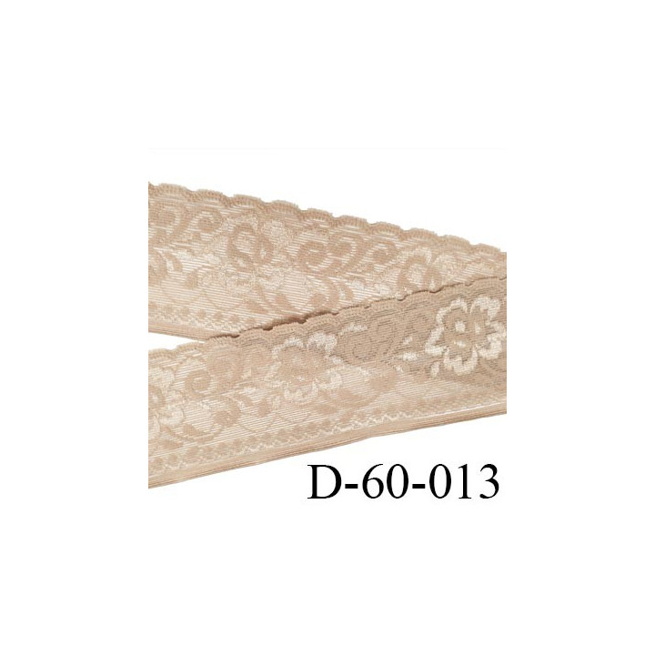 dentelle peau 60 mm lycra élastique avec anti glisse fabriqué en France pour une grande marque souple prix au mètre