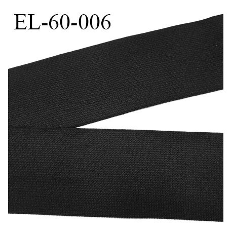 élastique 60 mm couleur noir polyester gomme fabriqué en France pour une grande marque très belle qualité prix au mètre