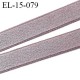 Elastique 15 mm bretelle et lingerie couleur gris de lin brillant très beau fabrication France largeur 15 mm prix au mètre