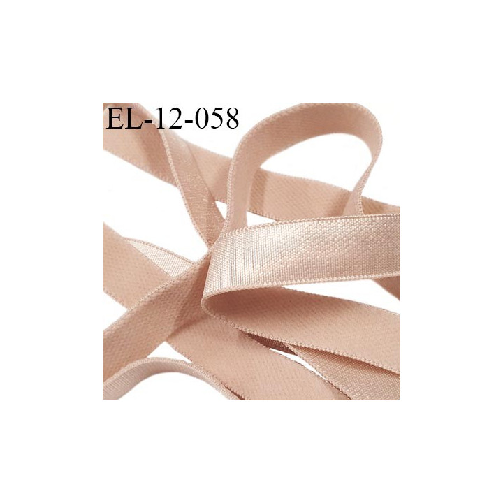 élastique lingerie 12 mm couleur dune grande marque fabriqué en France une face brillante largeur 12 mm  prix au mètre