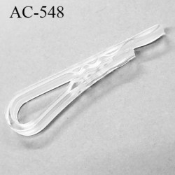 Pince 42 mm pvc transparent longueur 42 mm largeur 4.4 mm hauteur 10.5 mm prix à la pièce