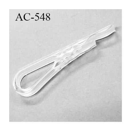 Pince 42 mm pvc transparent longueur 42 mm largeur 4.4 mm hauteur 10.5 mm prix à la pièce