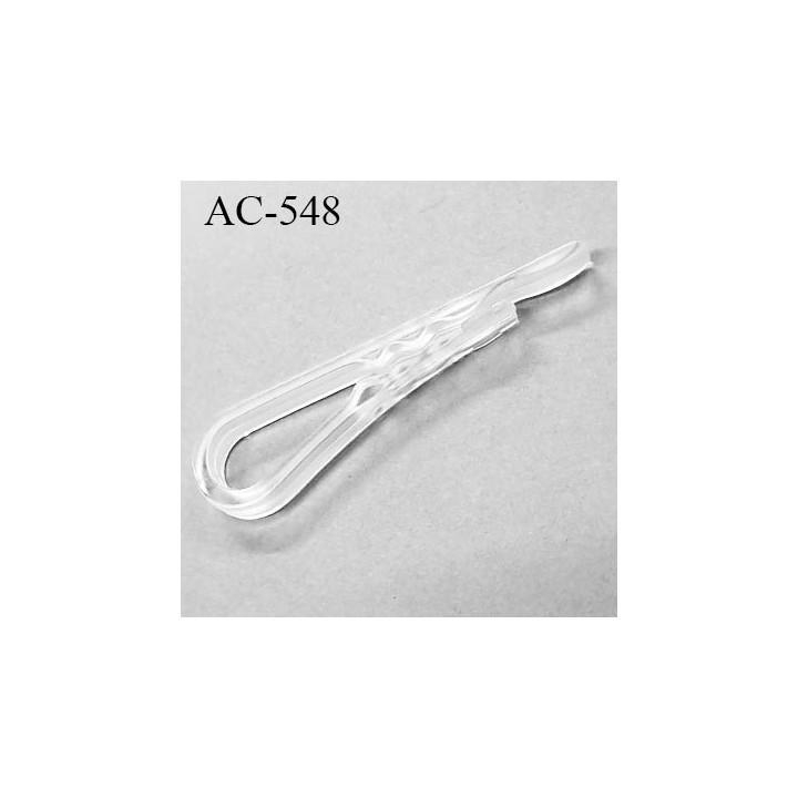 Pince 42 mm pvc transparent longueur 42 mm largeur 4.4 mm hauteur 10.5 mm prix à la pièce