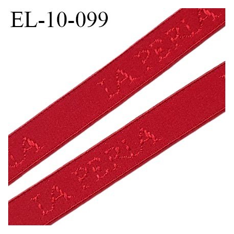 Elastique 10 mm lingerie SG couleur rouge marqué la perla fabriqué France grande marque largeur 10 mm prix au mètre