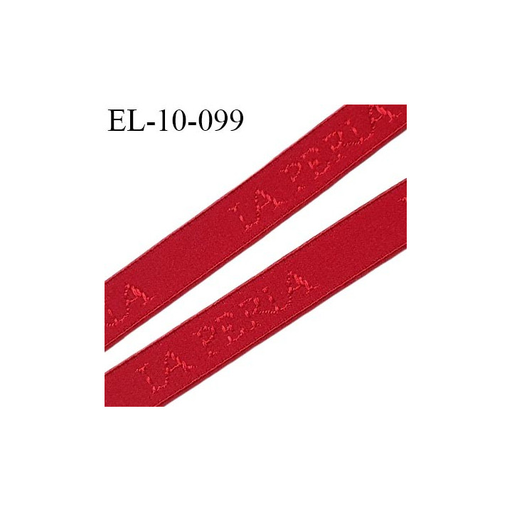 Elastique 10 mm lingerie SG couleur rouge marqué la perla fabriqué France grande marque largeur 10 mm prix au mètre