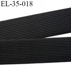 élastique plat 35 mm très belle qualité couleur noir souple largeur 35 mm prix au mètre