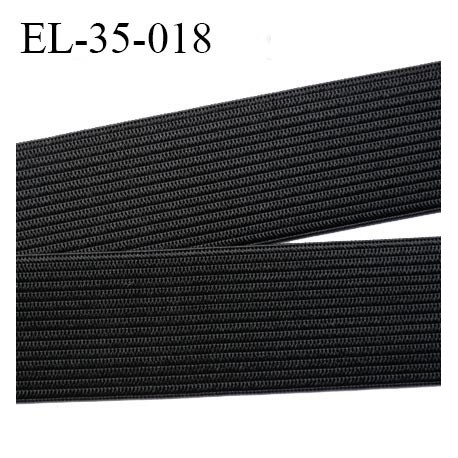 élastique plat 35 mm très belle qualité couleur noir souple largeur 35 mm prix au mètre