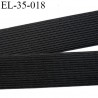 élastique plat 35 mm très belle qualité couleur noir souple largeur 35 mm prix au mètre
