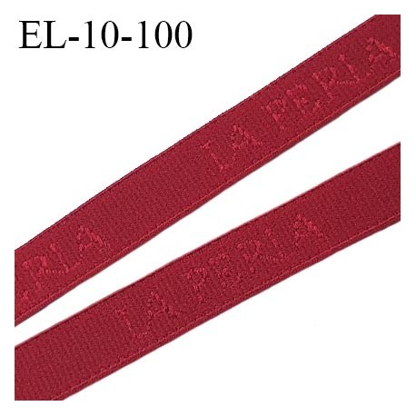 Elastique 10 mm lingerie SG couleur rubis marqué la perla fabriqué France grande marque largeur 10 mm prix au mètre