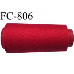 CONE 1000 m fil Polyester n° 120 rouge longueur 1000 m fil européen bobiné en France certifié oeko tex