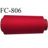 CONE 2000 m fil Polyester n° 120  rouge longueur 2000 m fil européen bobiné en France certifié oeko tex