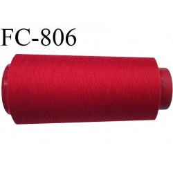 CONE 5000 m fil Polyester n° 120 rouge longueur 5000 m fil européen bobiné en France certifié oeko tex