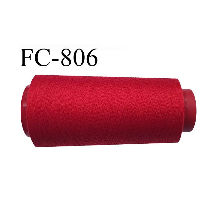 CONE 5000 m fil Polyester n° 120  rouge longueur 5000 m fil européen bobiné en France certifié oeko tex
