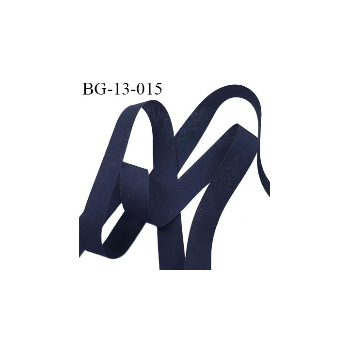 biais à plier 13 mm galon couleur noir synthétique aspect comme le coton largeur 13 mm Fabriqué en Europe  prix au mètre