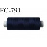 Bobine 500 m fil Polyester n° 120 couleur bleu marine 500 mètres fil européen bobiné en Europe ou France certifié oeko tex