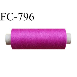 Bobine 500 m fil Polyester n° 120  fushia 500 mètres fil européen bobiné en Europe ou France certifié oeko tex