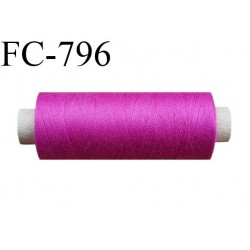 Bobine 500 m fil Polyester n° 120 fushia 500 mètres fil européen bobiné en Europe ou France certifié oeko tex