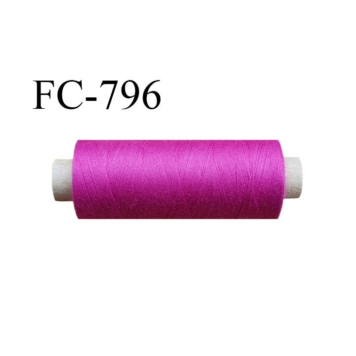 Bobine 500 m fil Polyester n° 120  fushia 500 mètres fil européen bobiné en Europe ou France certifié oeko tex