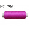 Bobine 500 m fil Polyester n° 120 fushia 500 mètres fil européen bobiné en Europe ou France certifié oeko tex