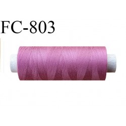 Bobine 500 m fil Polyester n° 120 rose balais 500 mètres fil européen bobiné en Europe ou France certifié oeko tex