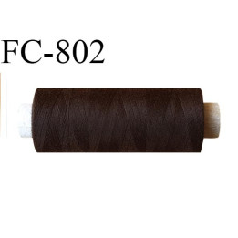 Bobine 500 m fil Polyester n° 120  marron foncé 500 mètres fil européen bobiné en Europe ou France certifié oeko tex