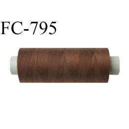 Bobine 500 m fil Polyester n° 120  marron clair 500 mètres fil européen bobiné en Europe ou France certifié oeko tex