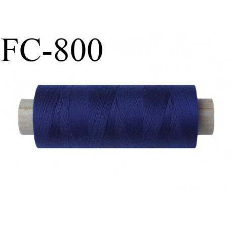 Bobine 500 m fil Polyester n° 120 bleu 500 mètres fil européen bobiné en Europe ou France certifié oeko tex