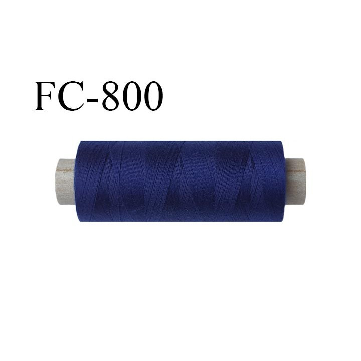 Bobine 500 m fil Polyester n° 120  bleu 500 mètres fil européen bobiné en Europe ou France certifié oeko tex