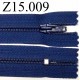 fermeture éclair longueur 13 cm couleur bleu non séparable zip nylon largeur 2.5 cm