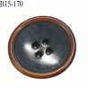 bouton 15 mm pvc très haut de gamme couleur anthracite et couleur bois en bordure 4 trous diamètre 15 millimètres