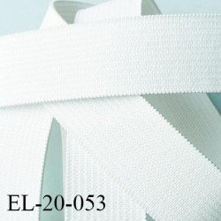 élastique 20 mm plat  tissé renforcé couleur blanc  souple forte élasticité superbe fabriqué en France prix au mètre