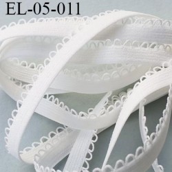 Elastique 5 mm lingerie picot couleur naturel largeur de la bande 5 mm+ 3 mm de picot largeur total 8 mm prix au mètre