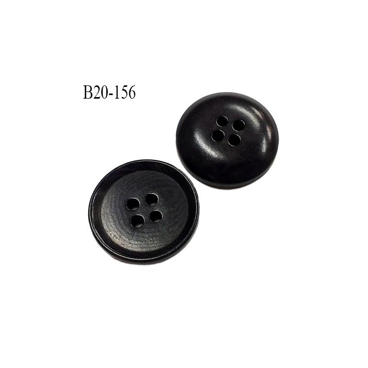 bouton 20 mm pvc très haut de gamme couleur anthracite avec reflet veiné 4 trous diamètre 20 millimètres
