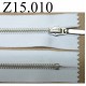 fermeture éclair longueur 13 cm couleur blanc non séparable zip nylon largeur 2.5 cm