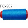 Cone de 5000 m fil mousse polyamide n° 120 couleur bleu lumineux longueur de 5000 mètres bobiné en France