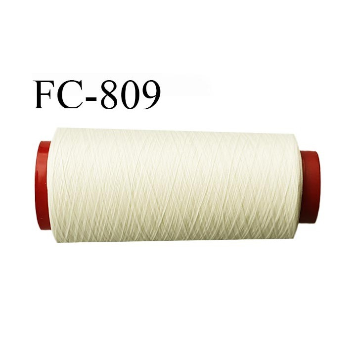 Cone de 1000 m fil mousse polyamide n° 120 couleur écru longueur de 1000 mètres bobiné en France