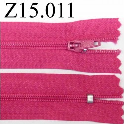 fermeture zip à glissière longueur 15 cm couleur rose fushia non séparable zip nylon largeur 2.5 cm