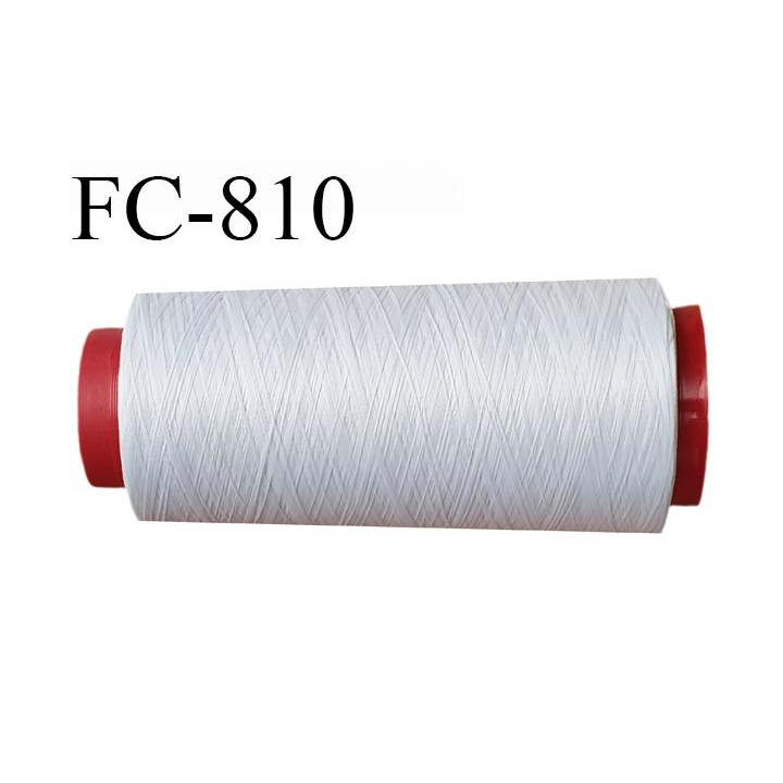 Cone de 5000 m fil mousse polyamide n° 120 couleur gris clair longueur de 5000 mètres bobiné en France