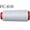 Cone de 5000 m fil mousse polyamide n° 120 couleur gris clair longueur de 5000 mètres bobiné en France