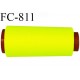 Cone de 1000 m fil mousse polyamide n° 120 couleur jaune fluo longueur de 1000 mètres bobiné en France