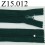 fermeture éclair longueur 13 cm couleur vert non séparable zip nylon largeur 2.5 cm